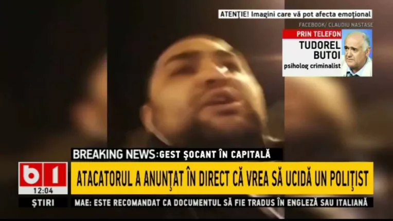 BUCURESTI SECTIA 9 POLITIE  - ATACATORUL A ANUNTAT LIVE PE FACEBOOK CA VREA SA UCIDA UN POLITIST