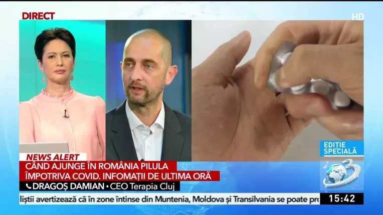 Cand ajunge in Romania pilula anti-COVID. Directorul Terapia Cluj: Undeva prin martie-aprilie.