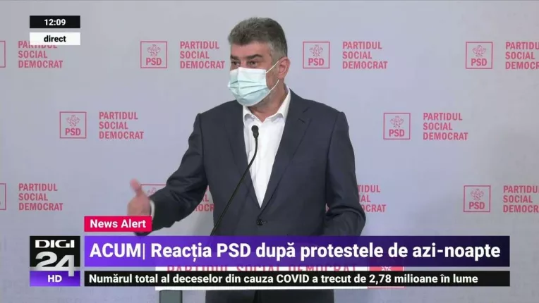 Ciolacu, despre proteste: Nimeni nu are dreptul sa ne faca teroristi cand iesim in strada
