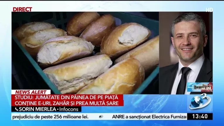 Jumatate din painea de pe piata din Romania contine E-uri, zahar si prea multa sare