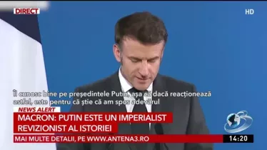 Macron: Putin este un imperialist recitionist al istoriei
