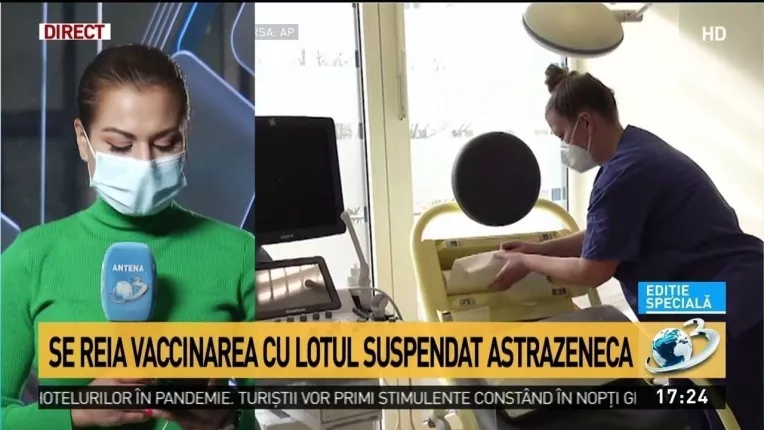 Romania reia vaccinarea cu lotul suspect de la AstraZeneca.